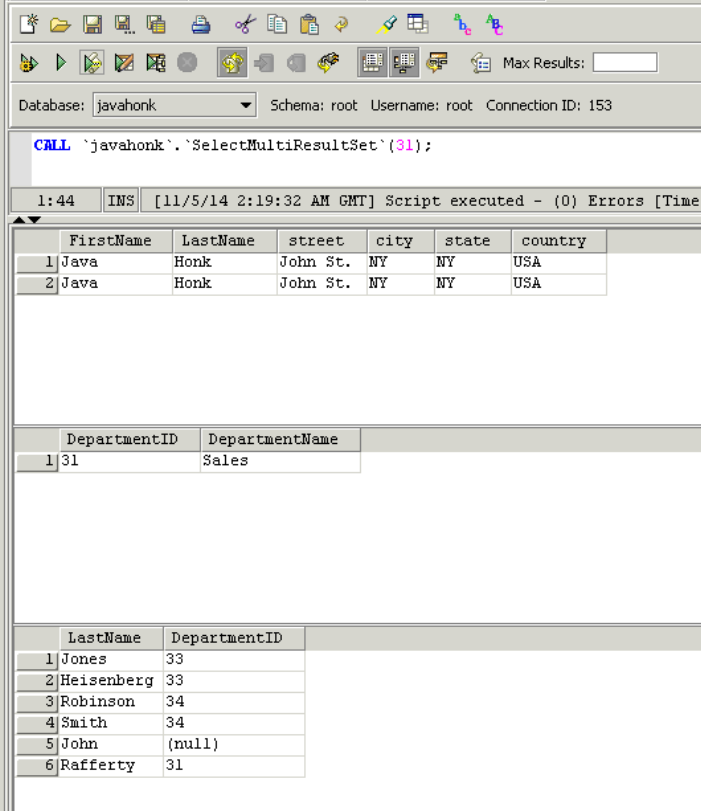 Sample mysql stored procedure techiworks