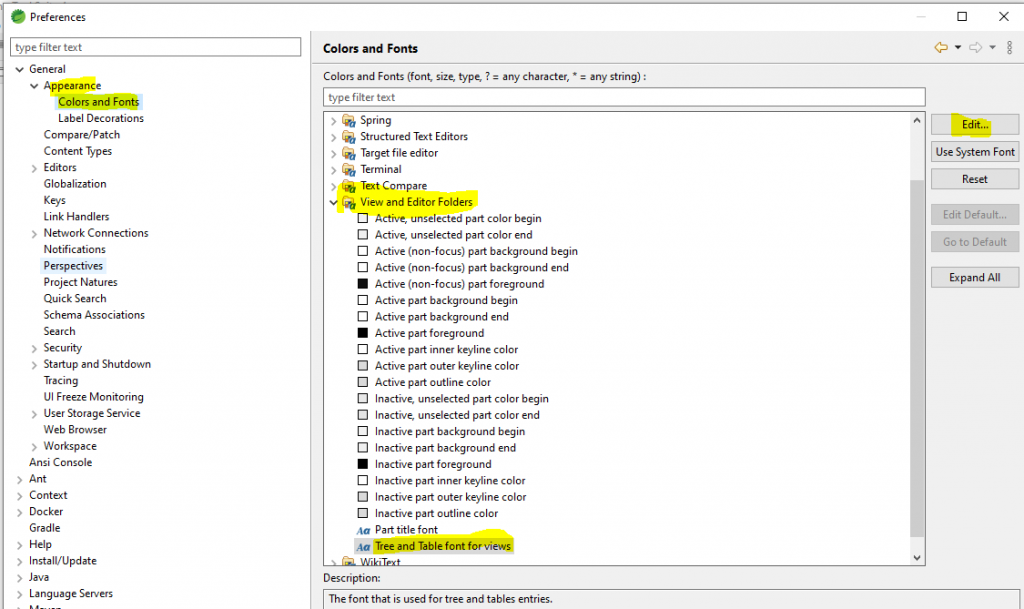 Eclipse increase Project explorer and Java class font TechiWorks